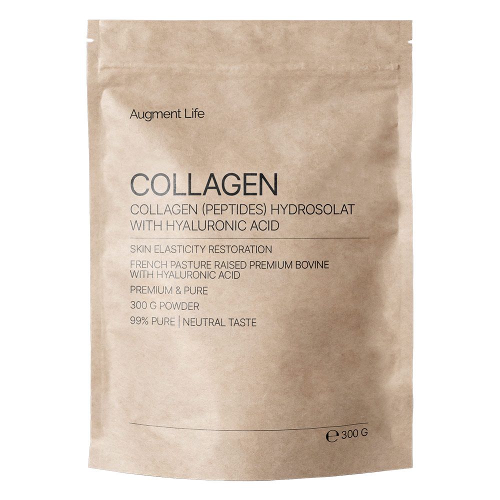 Augment Life Kollagenpulver mit Hyaluronsäure, 300g Beutel.
