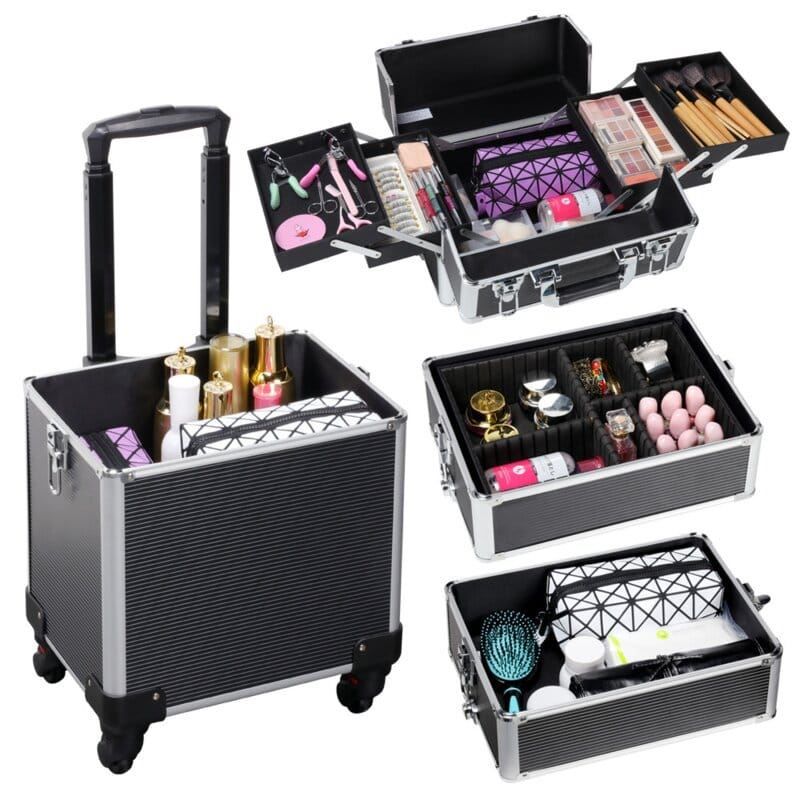 UNIQ XL Make-up/Nagel-Trolley 4-in-1 Classic - Schwarz