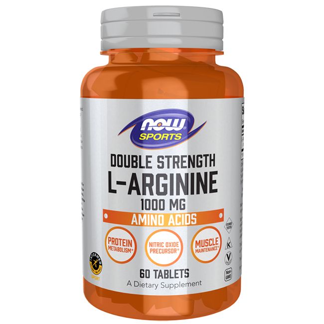 Now Foods Doppelt konzentriertes L-Arginin 1000 mg 60 Tabletten