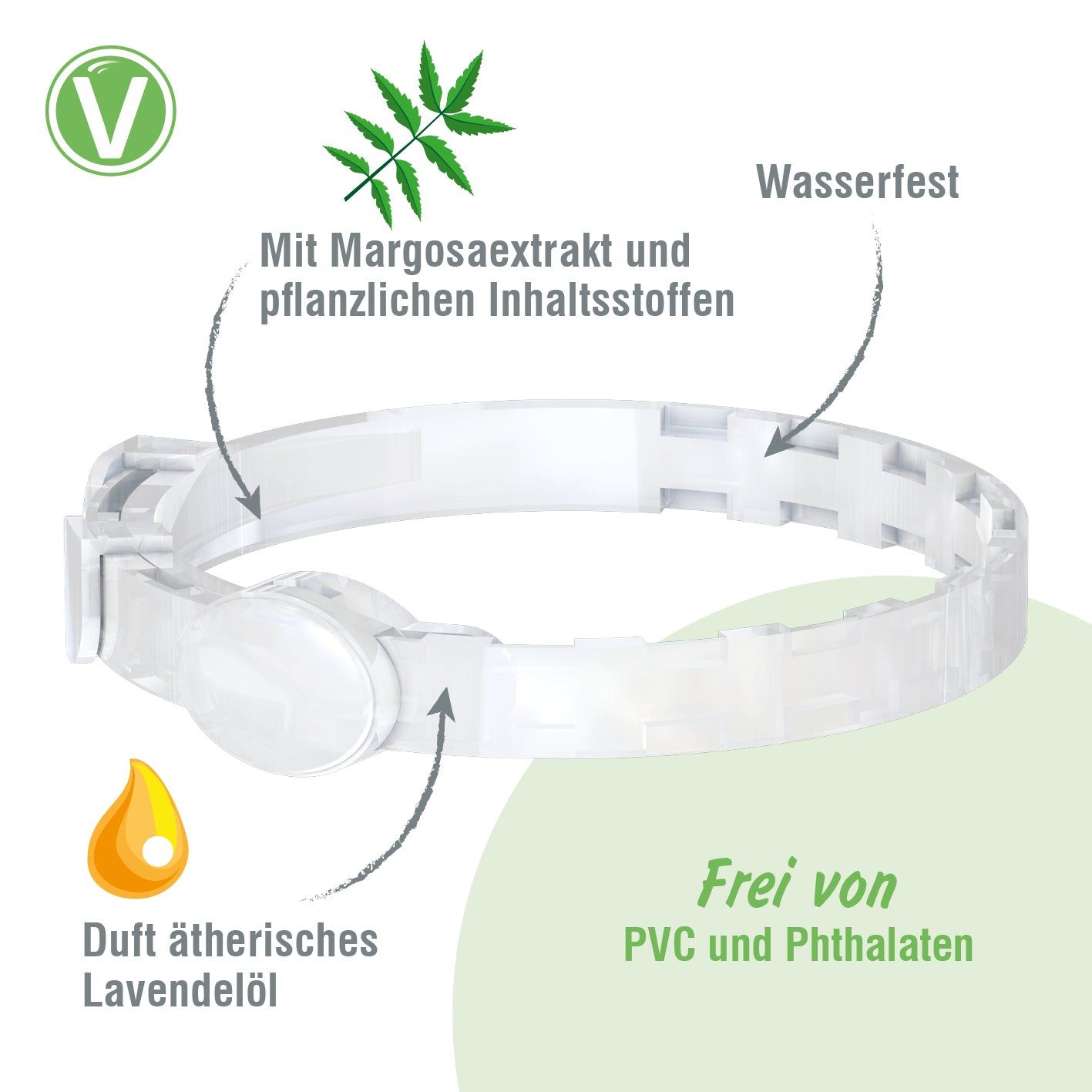 Vetlando Kokolaurin Zecken- & Floh-Halsband für Katzen