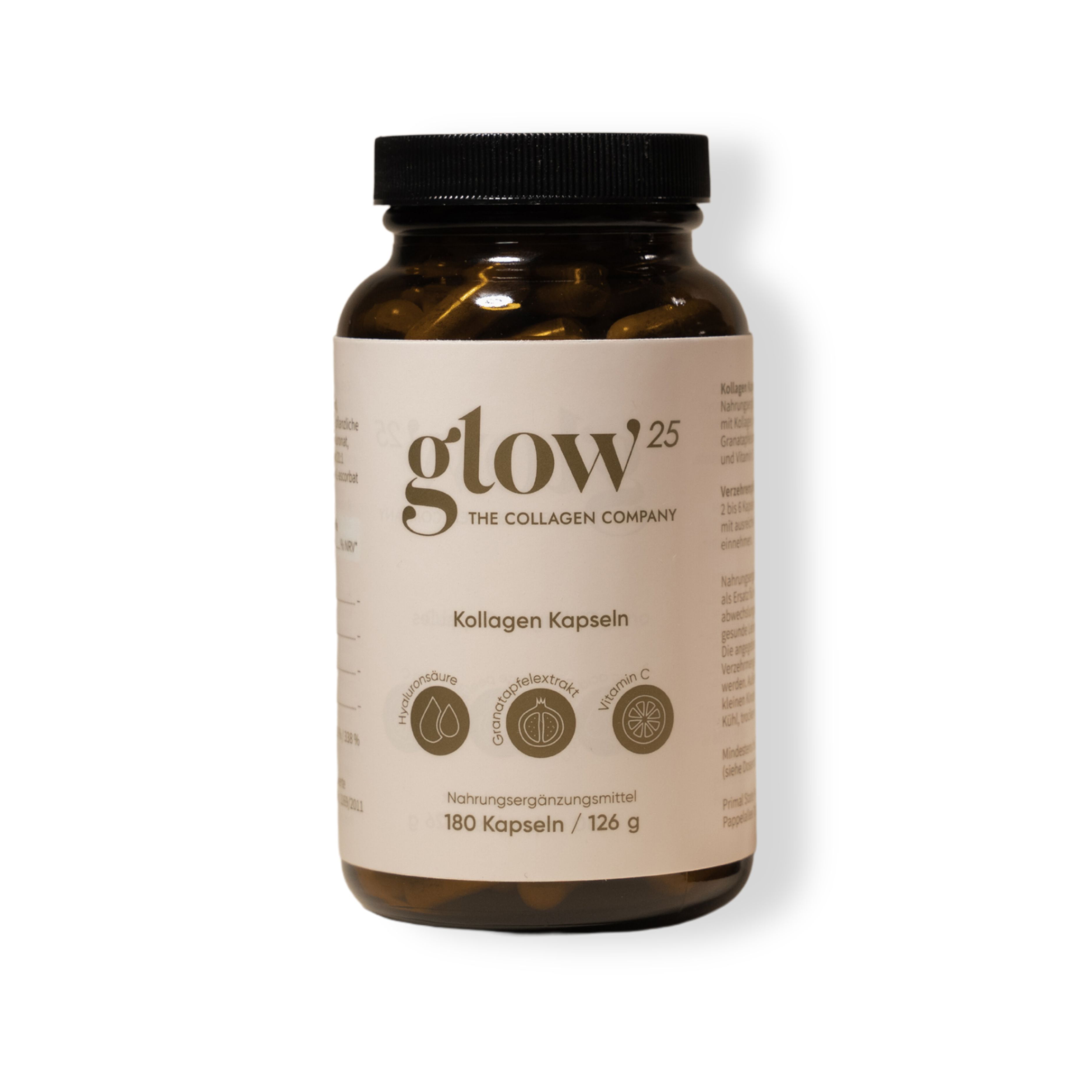 Glow25® Kollagen Kapseln mit Hyaluronsäure und Vitamin C