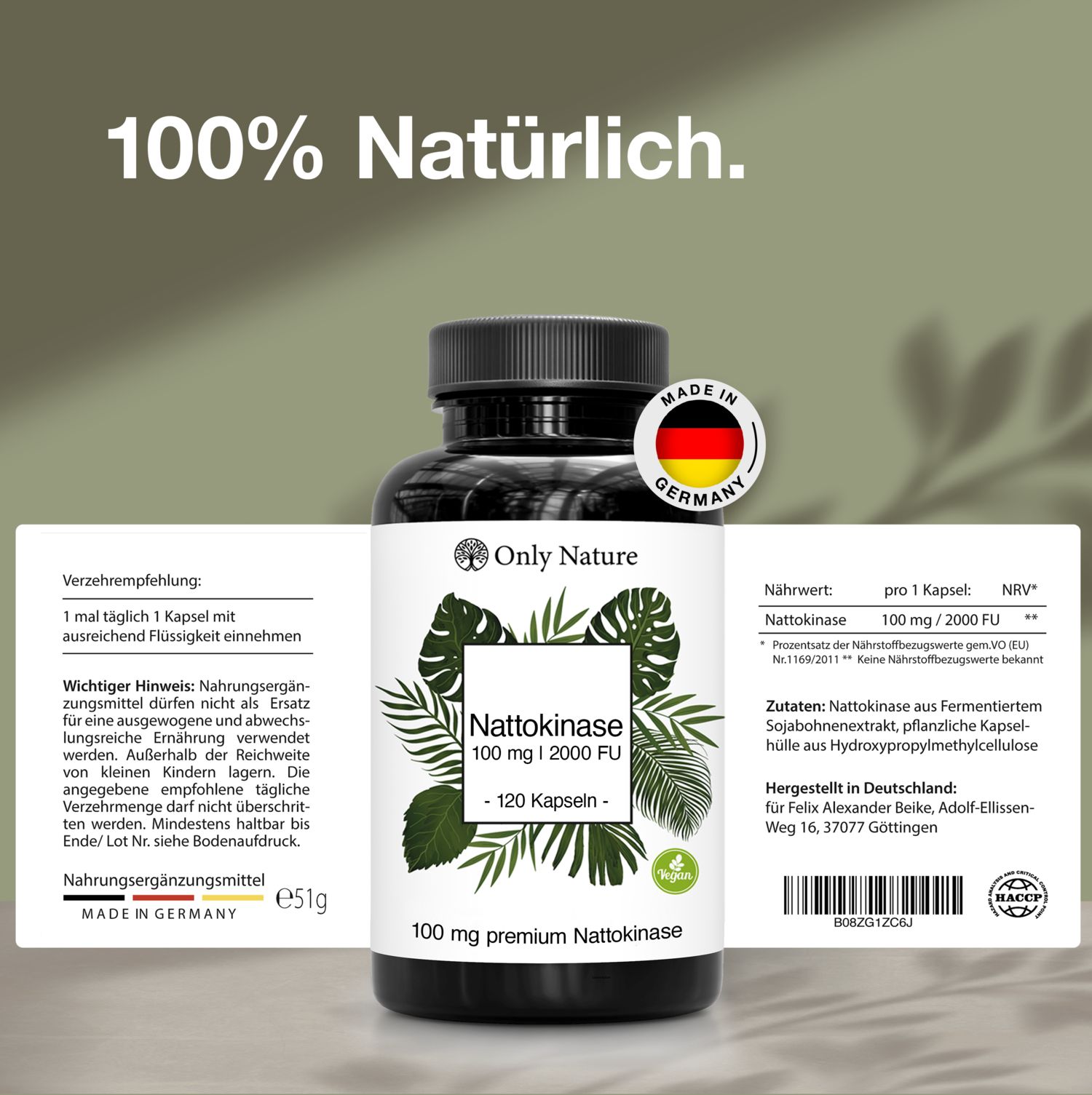 Only Nature Nattokinase Kapseln