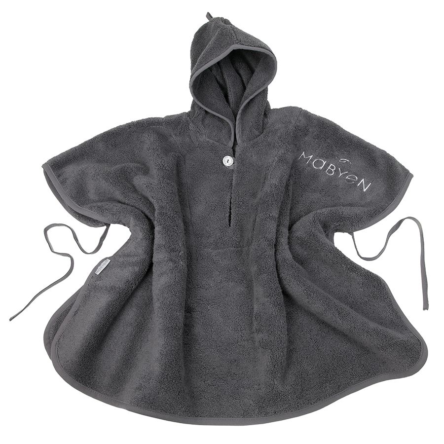 MABYEN Baby Poncho Dunkelgrau