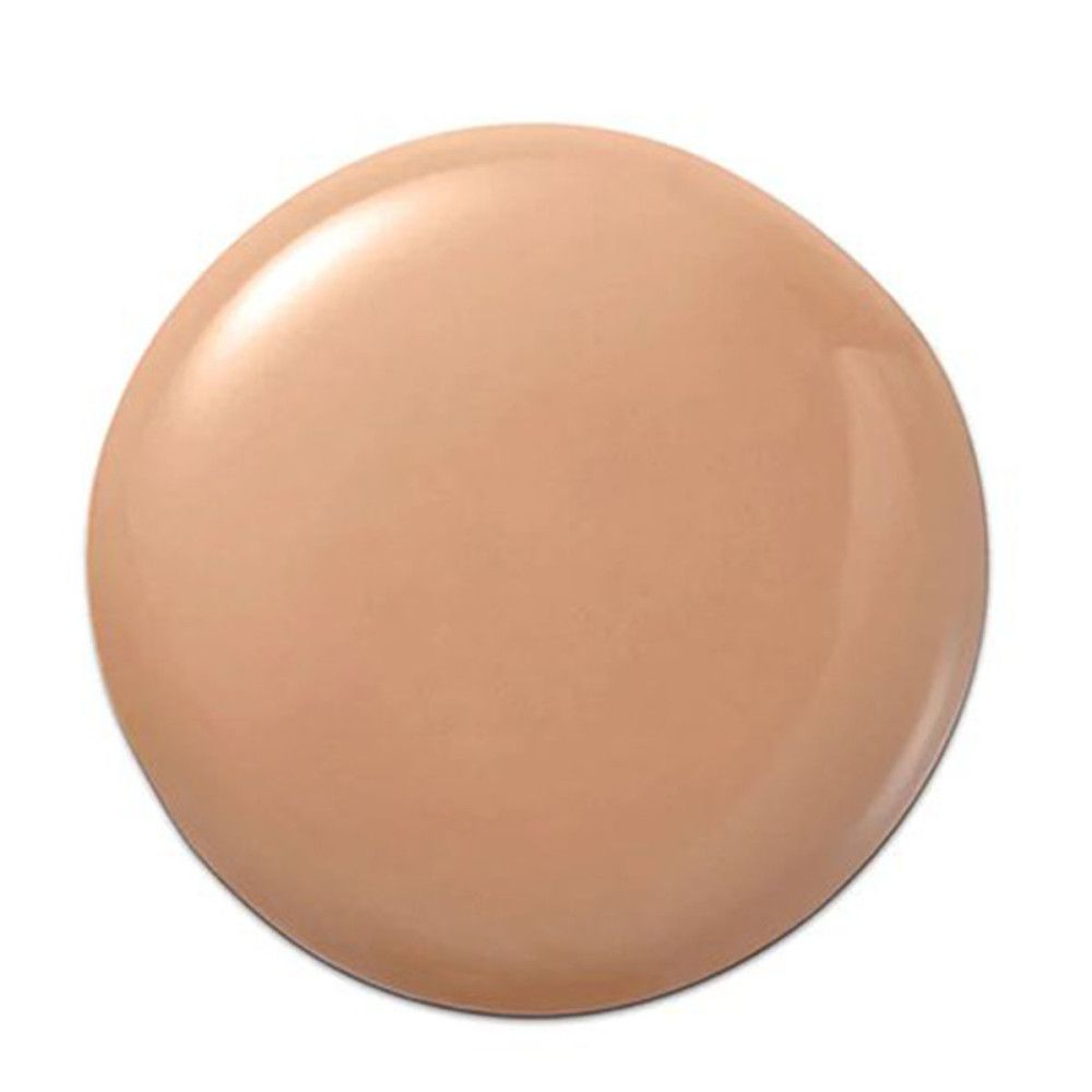 Runder Klecks Foundation in Hautton. Glänzende Oberfläche.