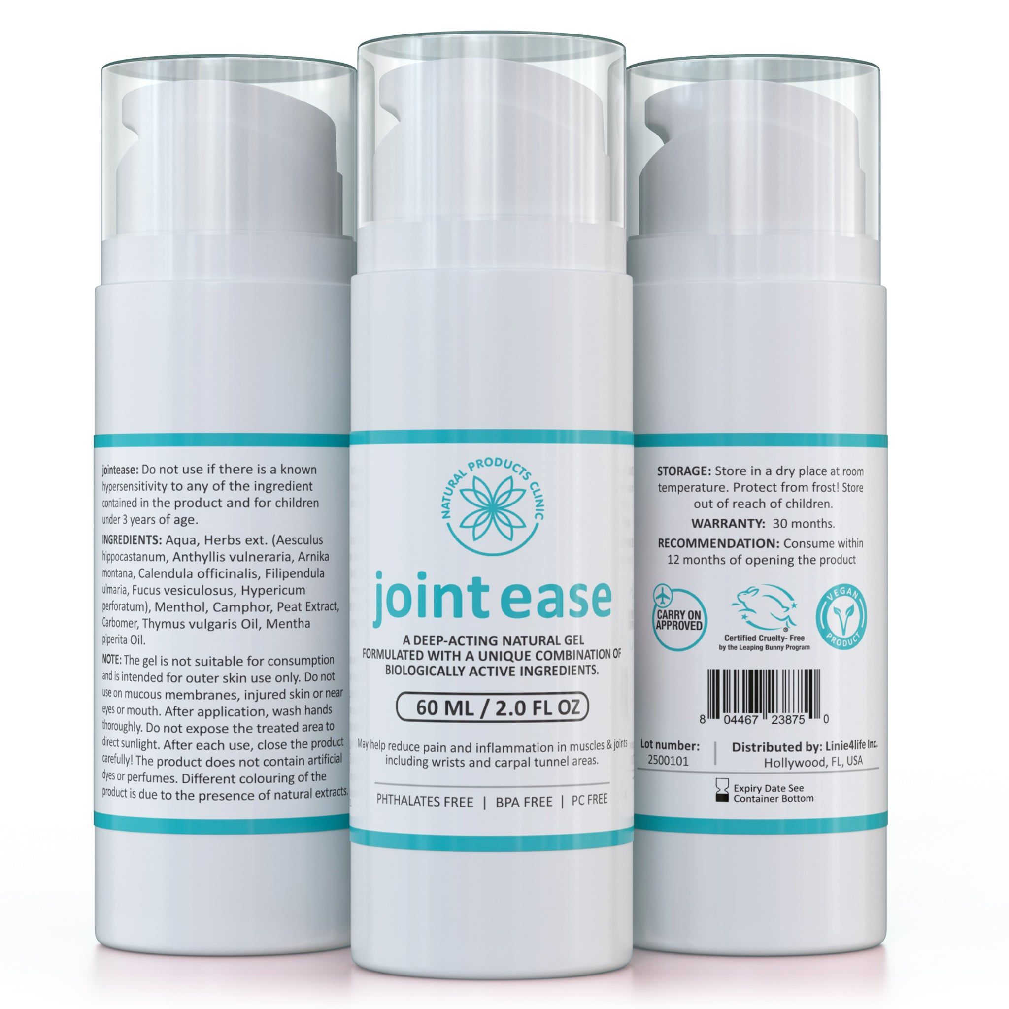 Natural Products Clinic Joint Ease – Gel für Handgelenke, Gelenke und Karpaltunnelbereich