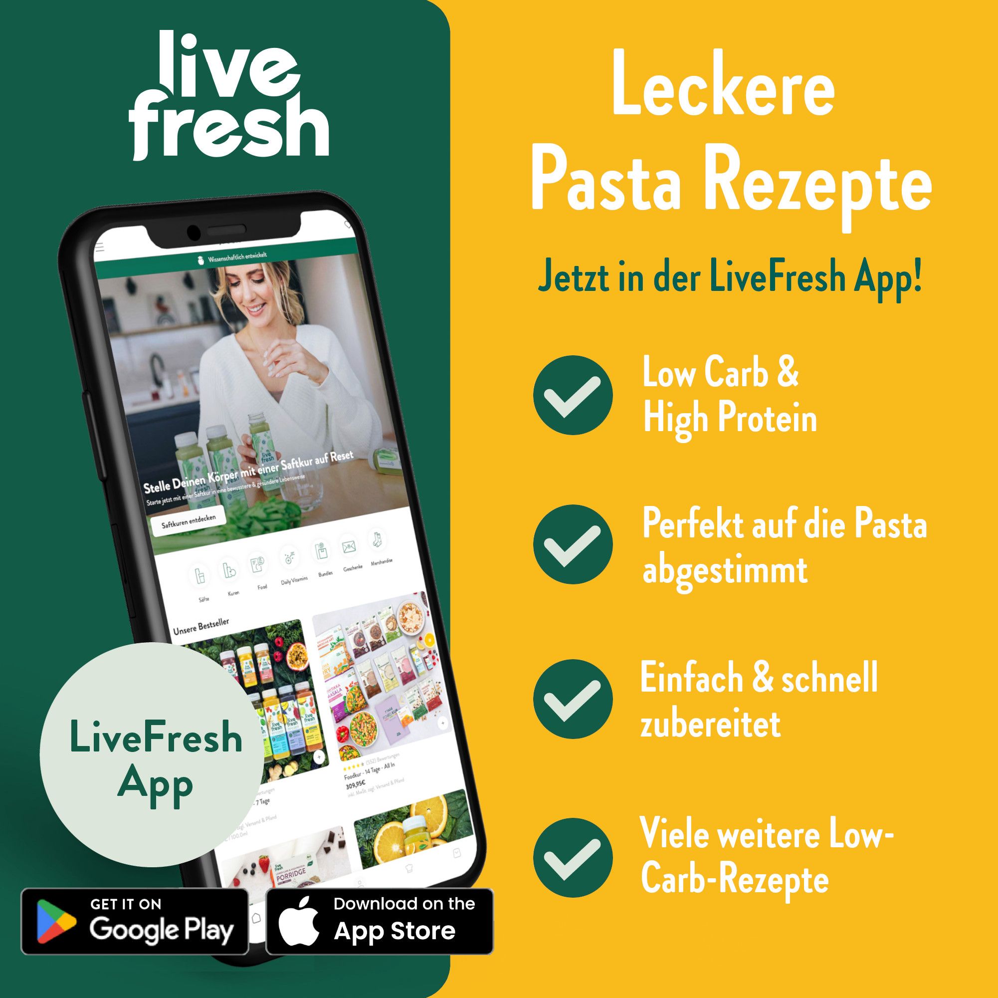 LiveFresh High Protein Pasta – Maccaroni