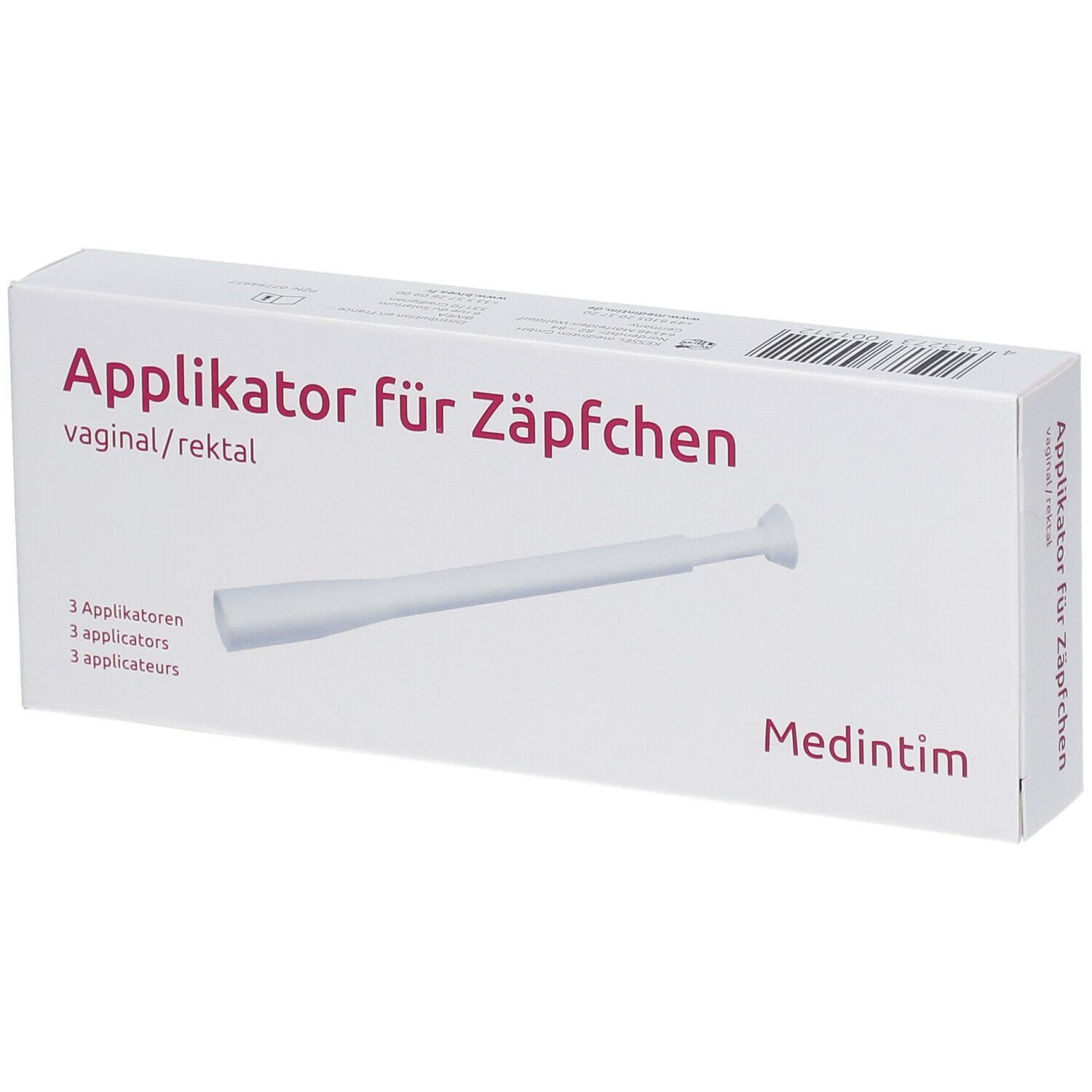 Vaginal Applikator für Zäpfchen