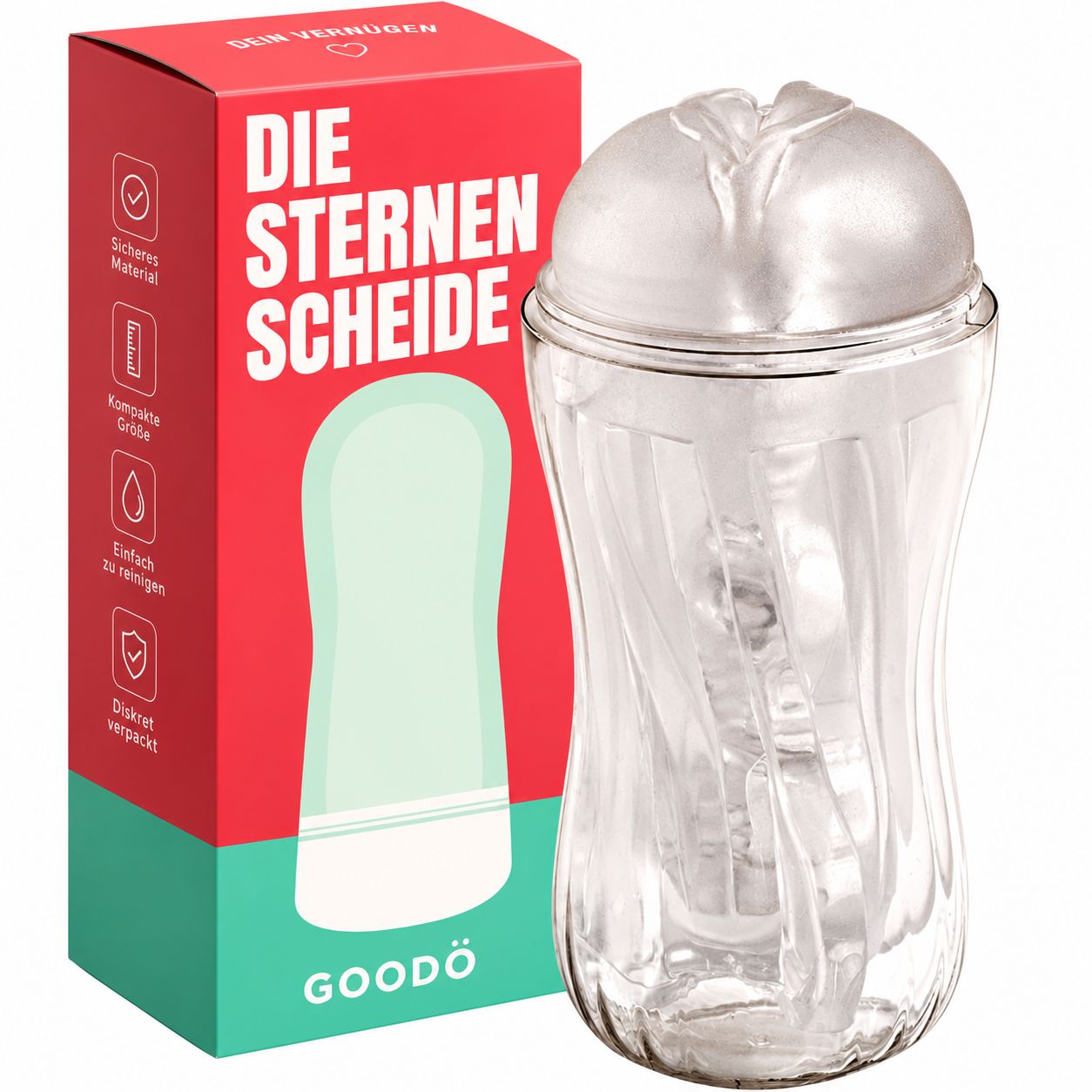 Vakuumpumpe aus klarem, flexiblem Material mit spiralförmiger Innenstruktur.