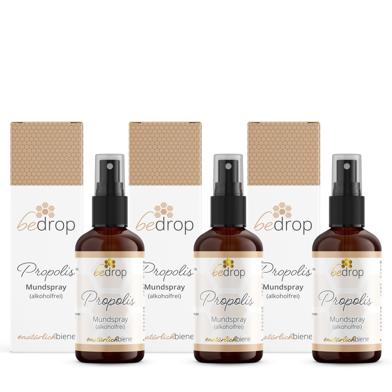 bedrop Vorteilsset: Propolis Tinktur Mundspray Spray  im 3er Set