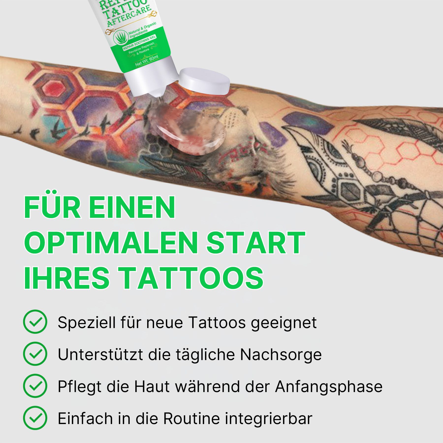 ALIVER Tattoocreme für die Tattoopflege Aftercare