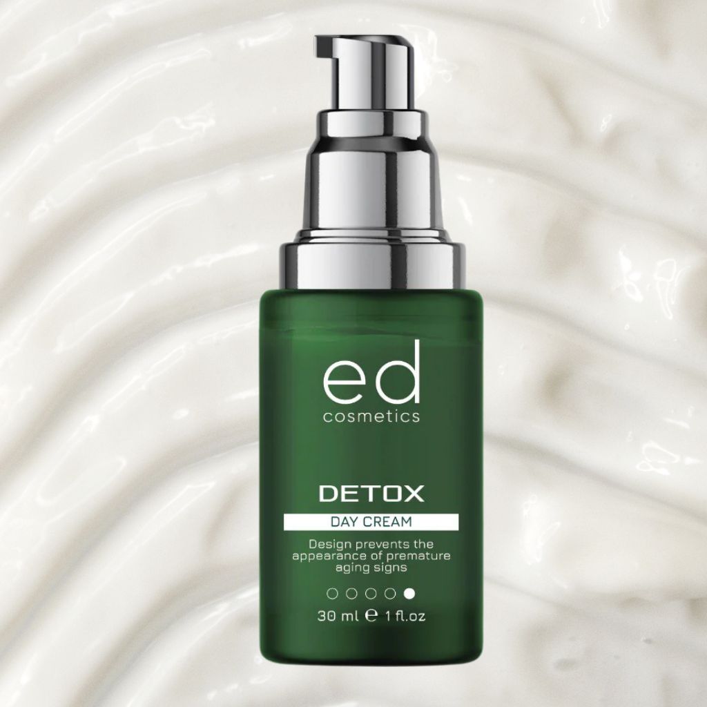 ED COSMETICS Detox Tagespflege – Gesichtscreme gegen Falten für trockene empfindliche Haut