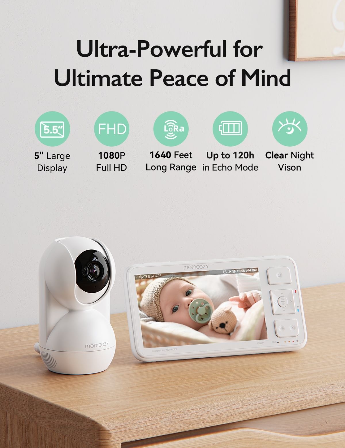 Momcozy Video-Babyphone BM03 5,5 Zoll