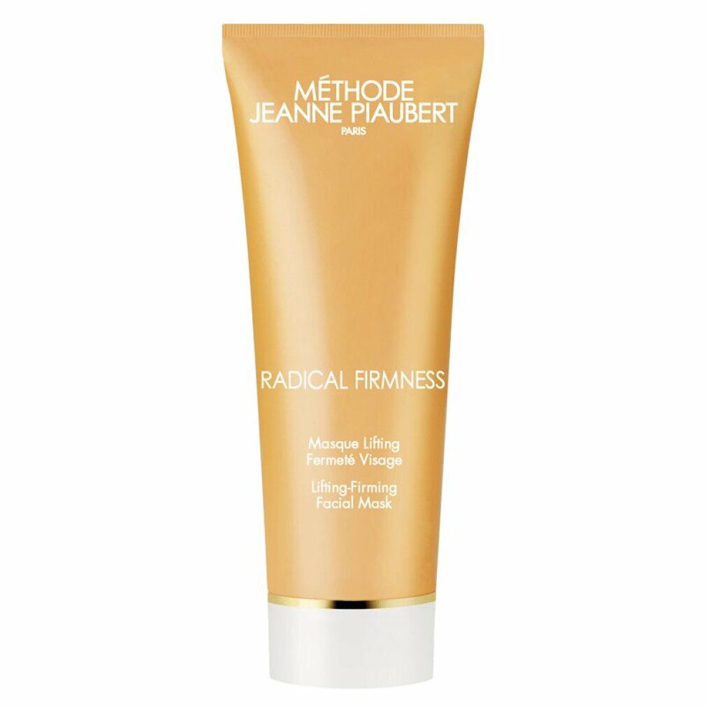 Beige Tube mit goldfarbenem Deckel. Aufschrift: RADICAL FIRMNESS, Masque lifting fermeté visage, Lifting-Firming Facial Mask.