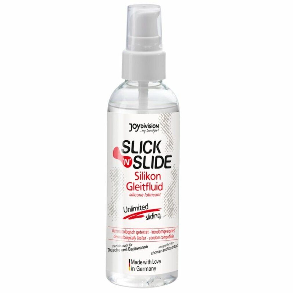 JOYDIVISION Slick'n'Slide Silikon Gleitfluid in klarer Sprühflasche.