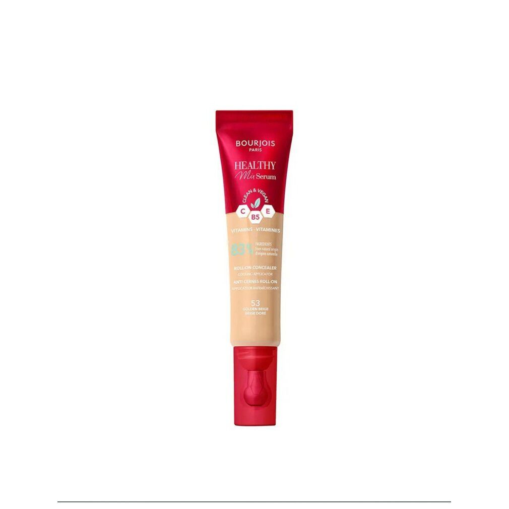 Flüssiger Abdeckstift. Rote Tube mit Produktnamen und Farbton. Farbton #53-Golden Beige. Mit Roll-On Applikator.