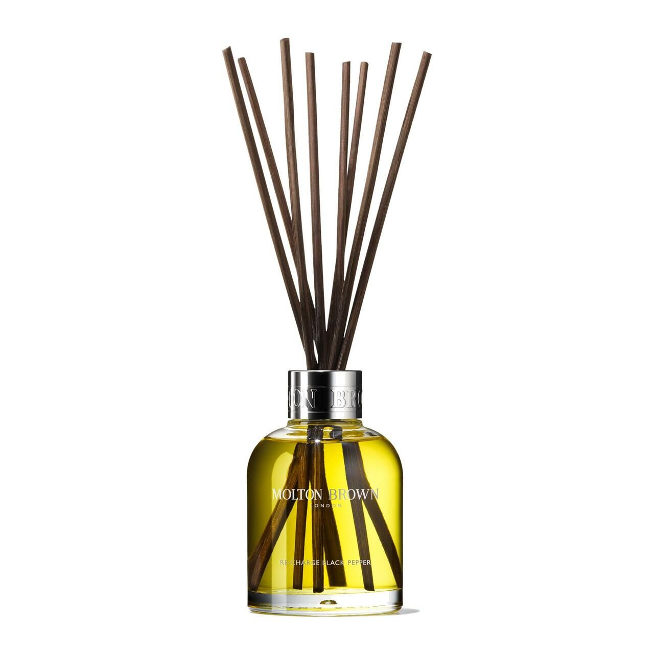 Molton Brown Black Pepper Aroma Reeds Diffusor in Glasflasche.