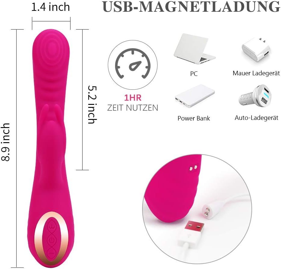 Schwarzer Vibrator mit kupferfarbenem Griff und 10 Vibrationsmodi für gleichmäßige Vibration.