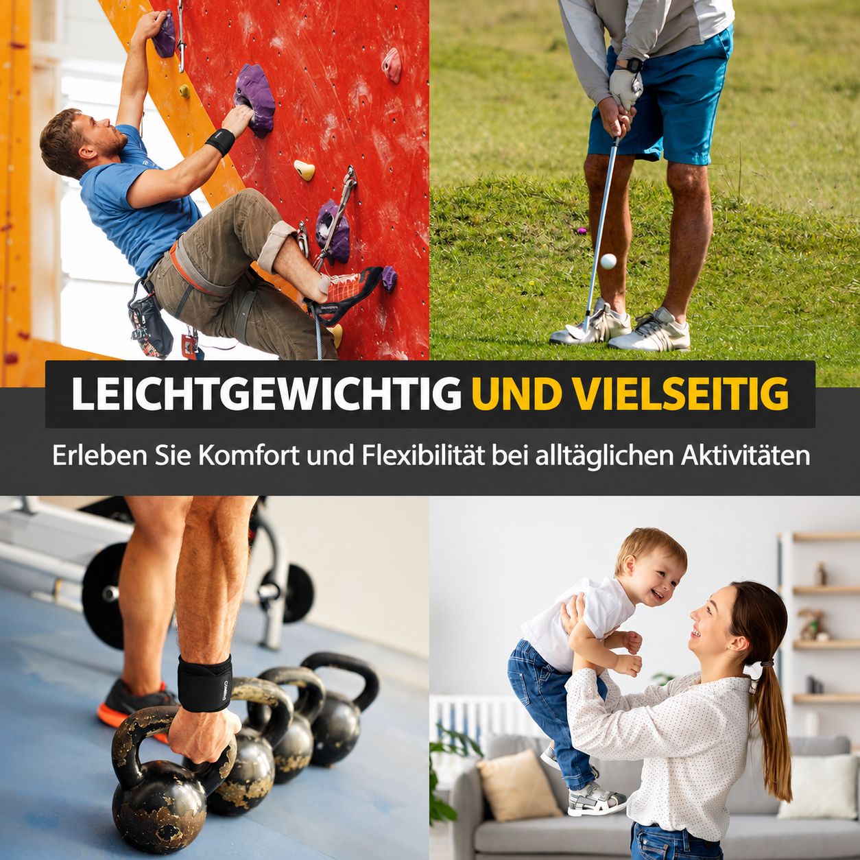 CAMBIO Handgelenkbandage mit Klettverschluss, atmungsaktivem Band und weichem Innenfutter.