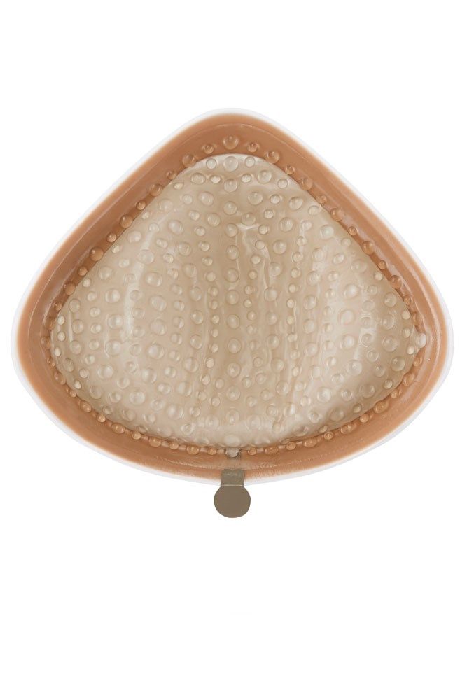 Brustprothese, tropfenförmig, mit Innenseite. Sichtbar: Noppen.