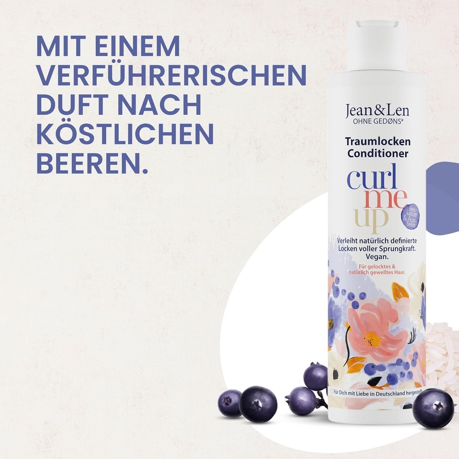 Jean & Len Traumlocken Conditioner Reiswasser & Açaibeere