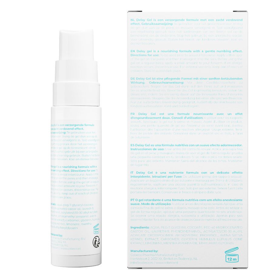 ViaGel Men-Flasche und Verpackung. Auf der Verpackung steht der Produktname und Informationen in mehreren Sprachen.