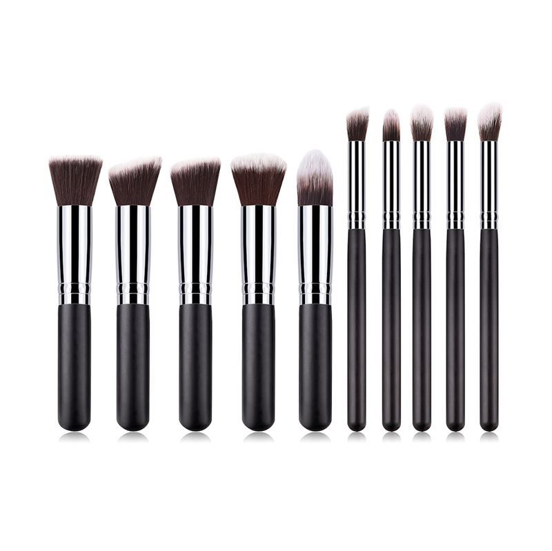 Technique PRO Make-up-Pinsel, Silber/Schwarz - 10 Stk.