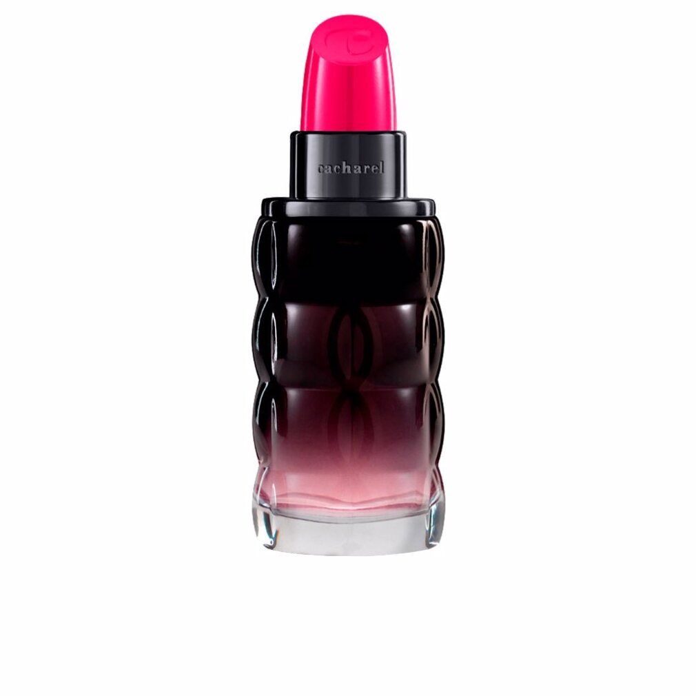 Parfümflakon in Lippenstiftform, schwarz-pink Farbverlauf. Aufschrift Yes I Am. Ohne Verpackung.