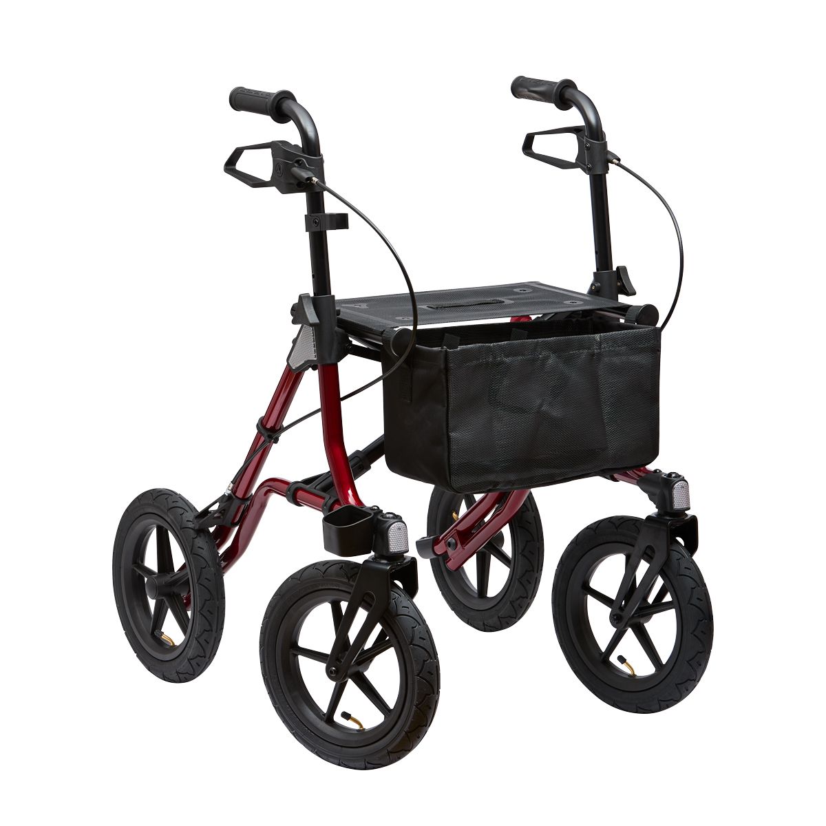 Dietz Taima XC Air Rollator rot, 12" Luftbereifung, 9,1 kg