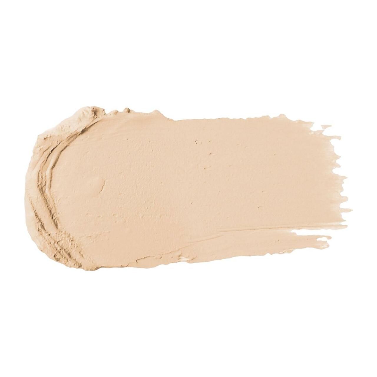 Heller Foundation-Abstrich. Cremige Textur, helle Farbe. Auf weißem Hintergrund.