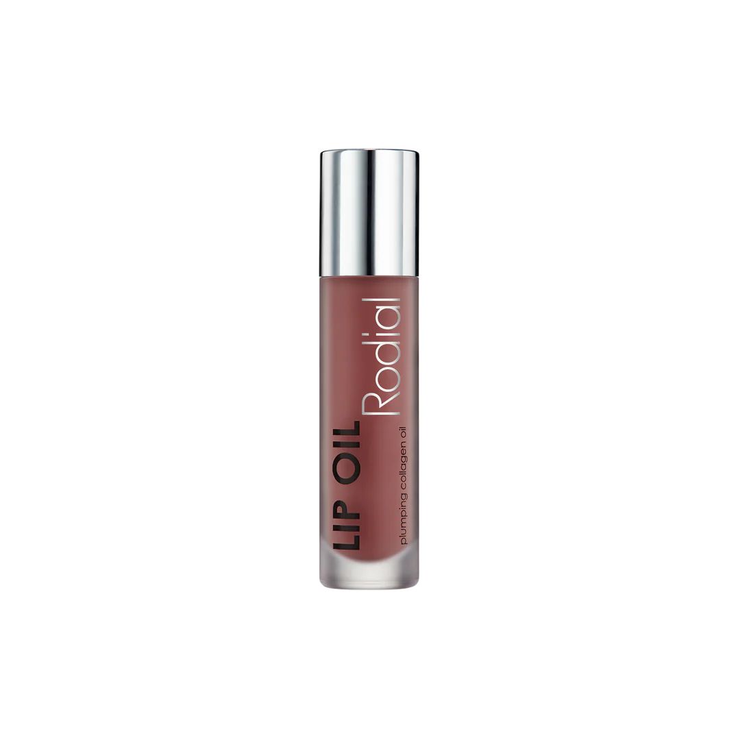 Lip Oil Flasche mit silbernem Deckel. Aufschrift: LIP OIL, Rodial, plumping collagen oil.