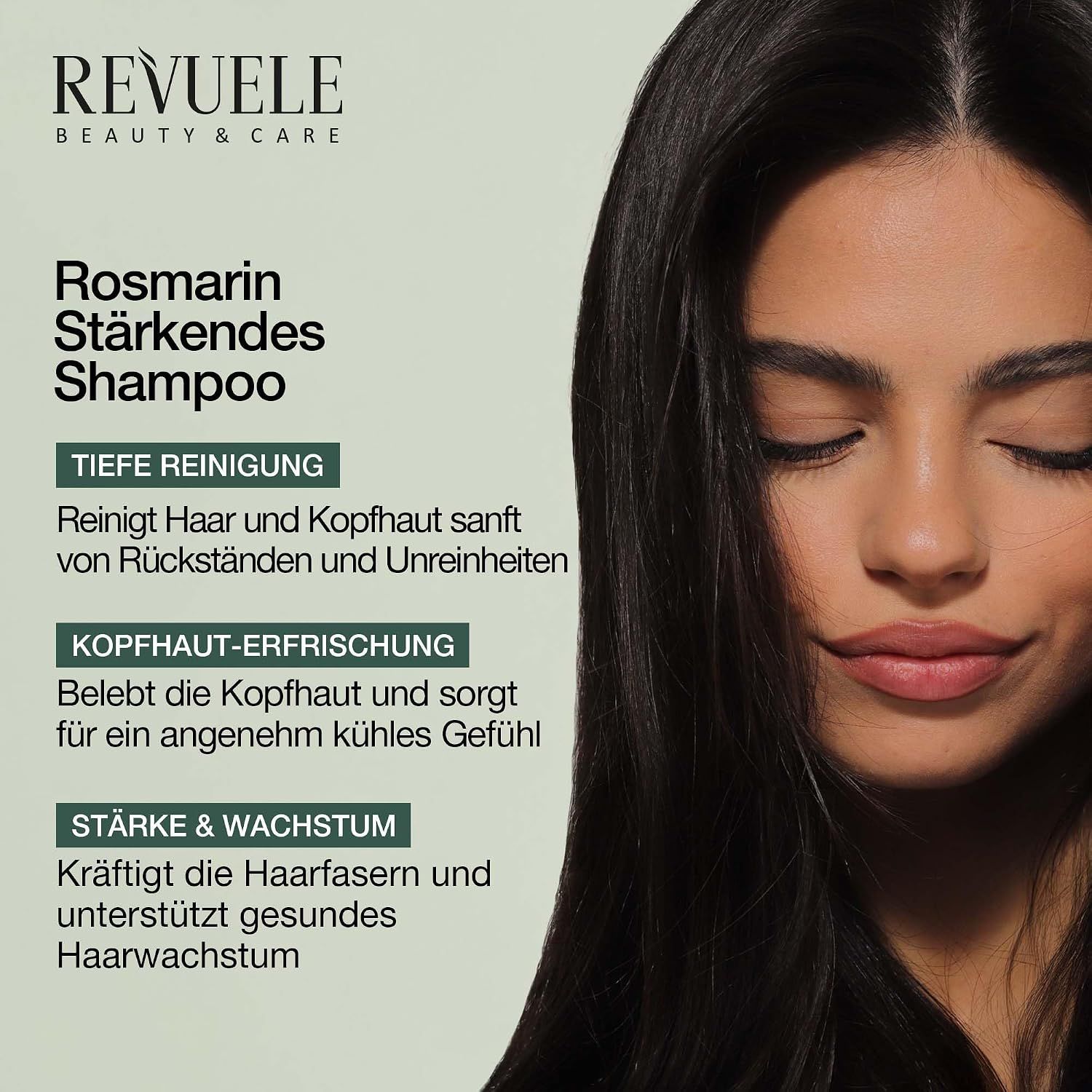 Revuele Rosmarin Stärkendes Shampoo 400ml Flasche mit Pumpspender.