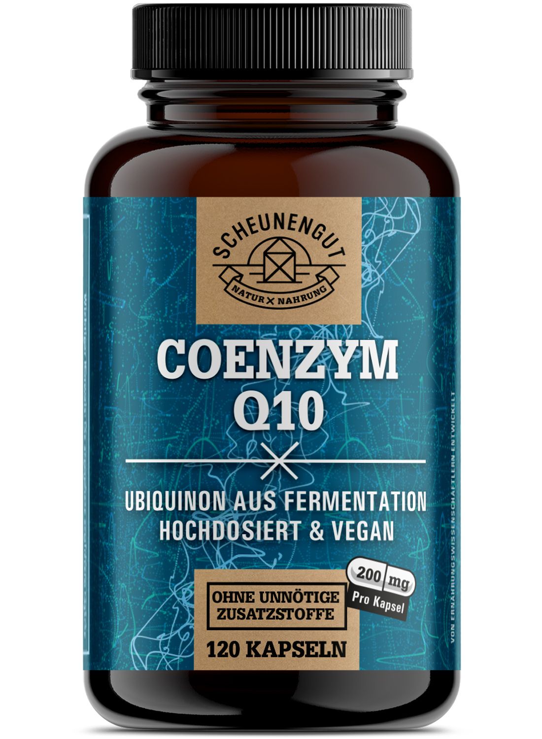 Scheunengut® Coenzym Q10 | pflanzlicher Rohstoff aus Fermentation | 200mg pro Kapsel