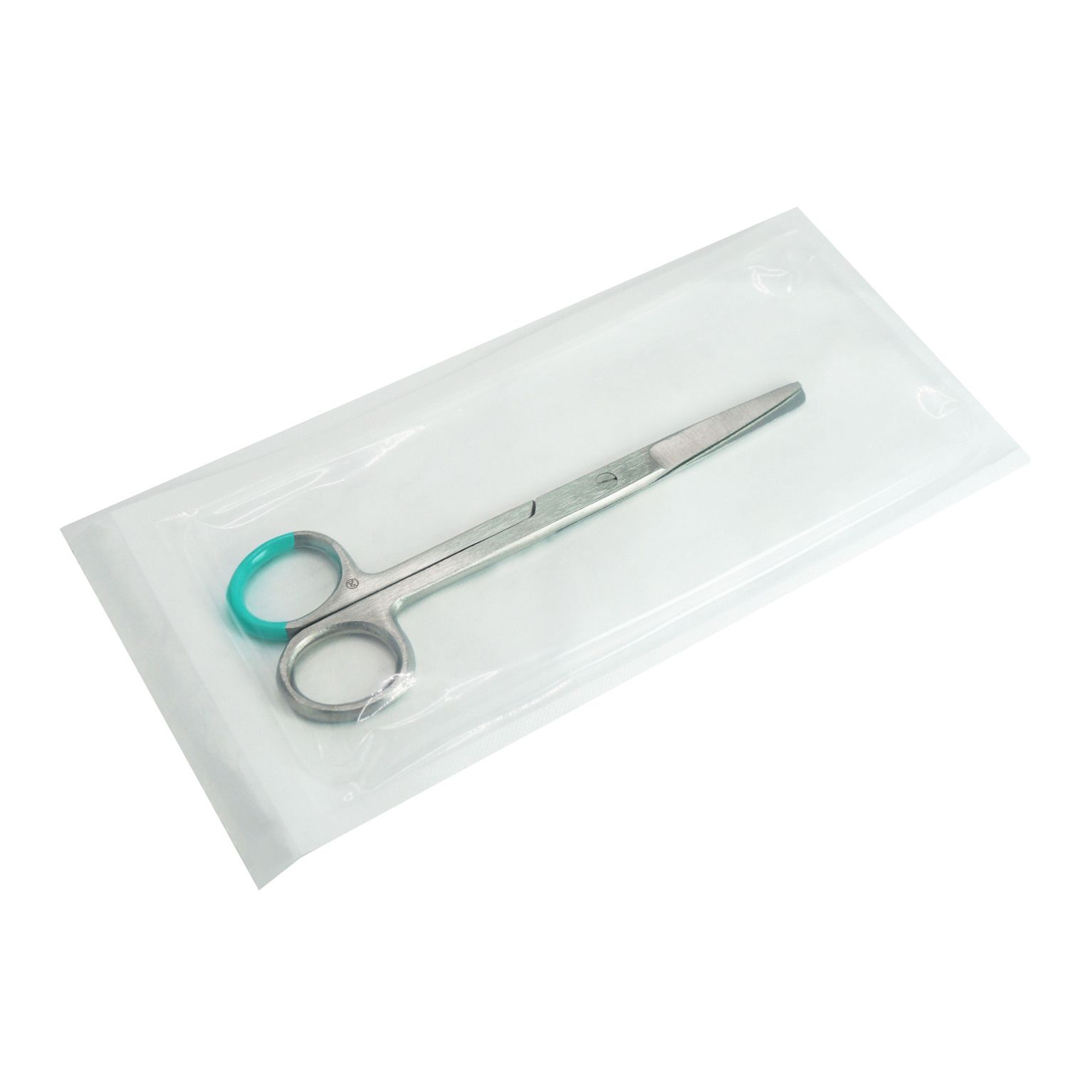 Steril verpackte chirurgische Schere, spitz/stumpf, gerade, 14,5 cm.