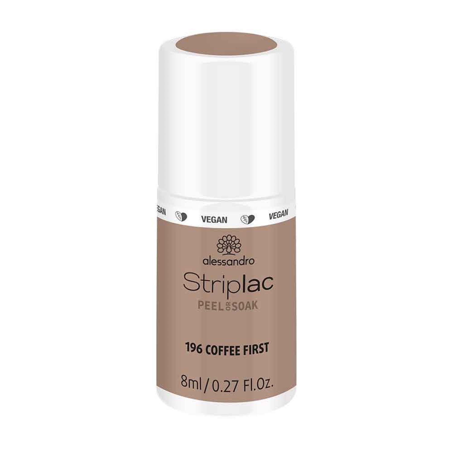 Alessandro International StripLac Peel or Soak 8 ml - 196 Coffee First