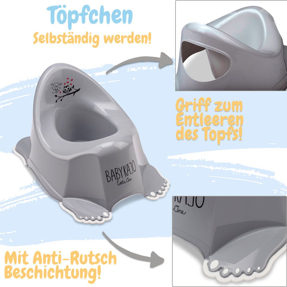 Babykajo 3 Töpfchenset - Töpfchen, Hocker & WC-Trainer - TÜV Rheinland geprüft