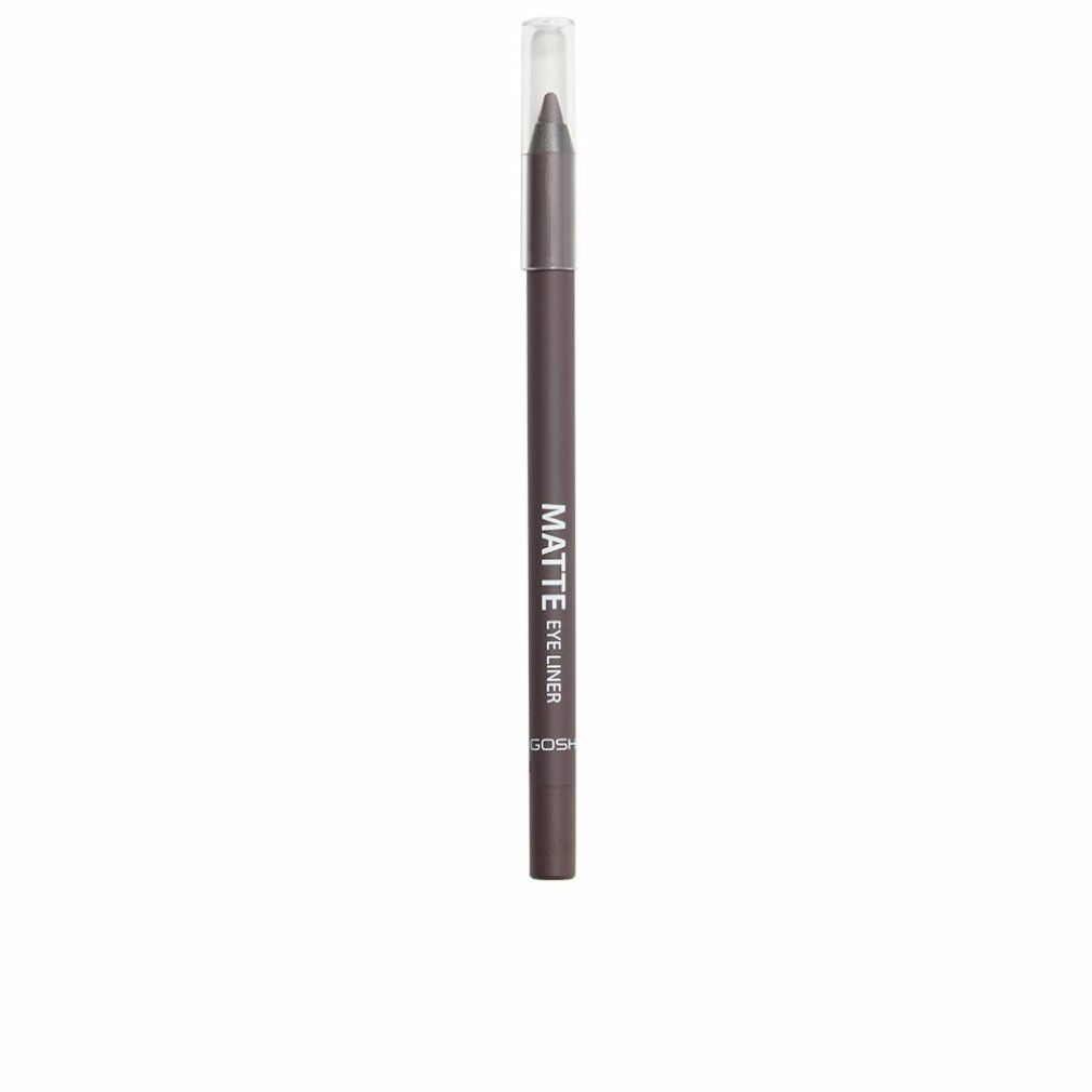 Brauner Gosh Matte Eyeliner. Aufschrift "MATTE EYE LINER" und "GOSH". Mit transparenter Kappe.