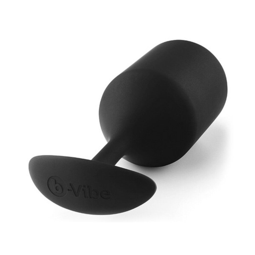 Schwarzer Plug mit abgerundeter Basis und Griff. Der Griff hat eine ovale Form.