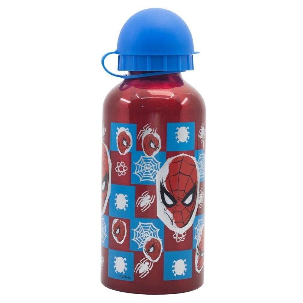 Stor  kinder aluminium flasche | spiderman arachnid grid