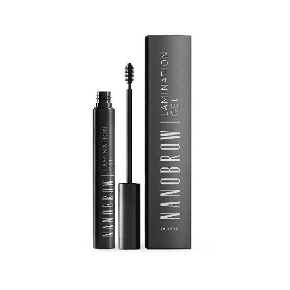 Nanobrow Lamination Gel Brown: Fläschchen und Verpackung.