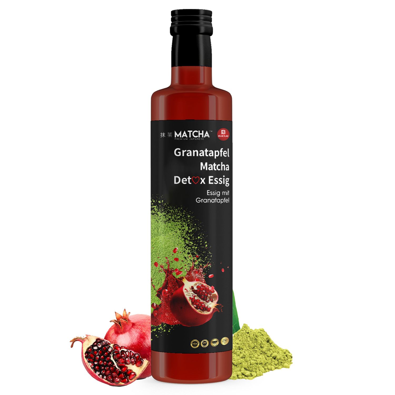 Bilge İlaç Matcha Premium Japanese Narlı Matchalı Detox-Essig