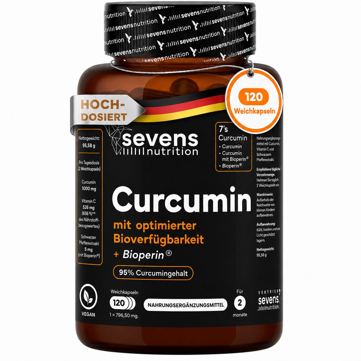 SEVENS NUTRITION Kurkuma Kapseln