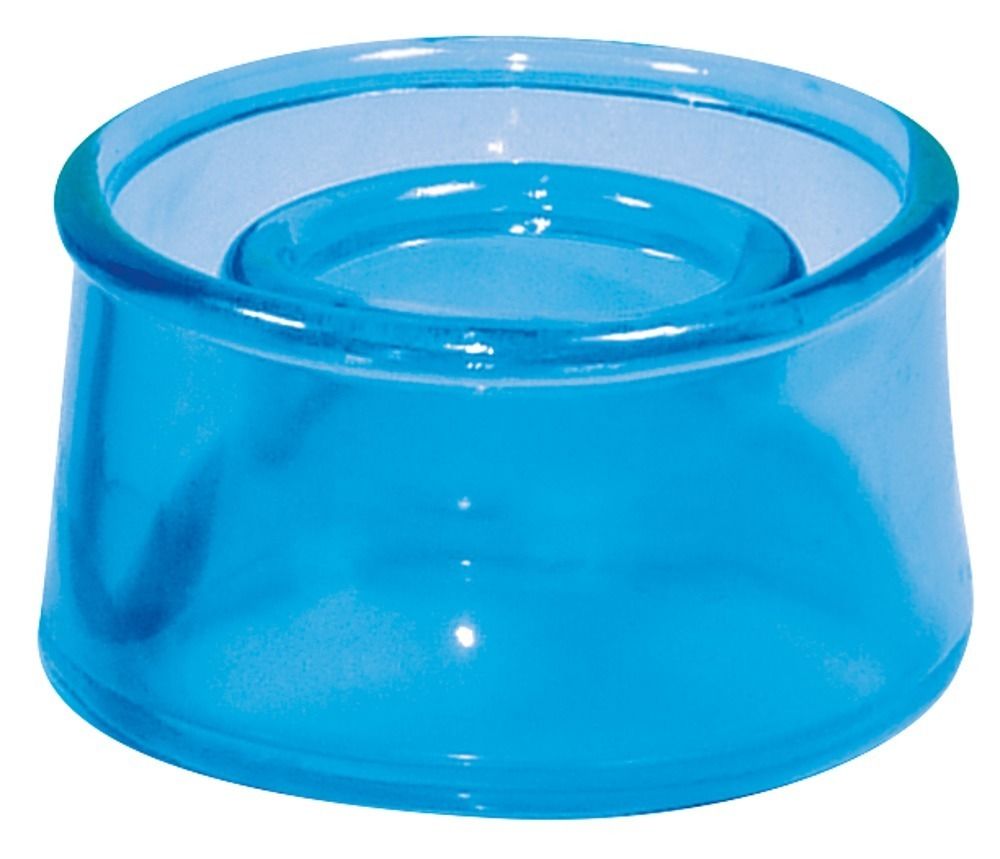 Blauer Sleeve, ringförmig, transparent. Innere und äußere Ringe. Geformt für Komfort und Anwendung.