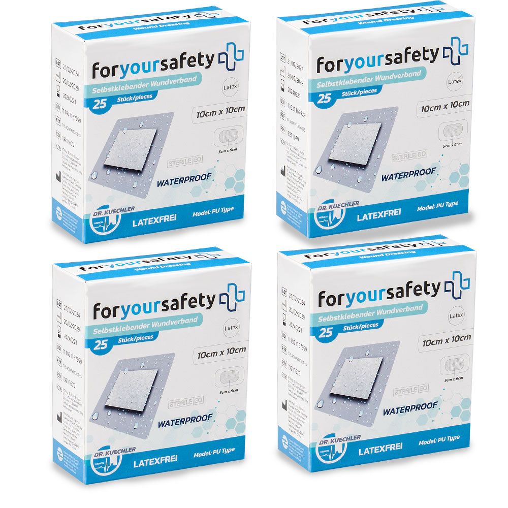 Dr. Kuechler Medical® 25 Stück Duschpflaster, Wundpflaster, wasserfest, steril, sensitiv,  10x20cm