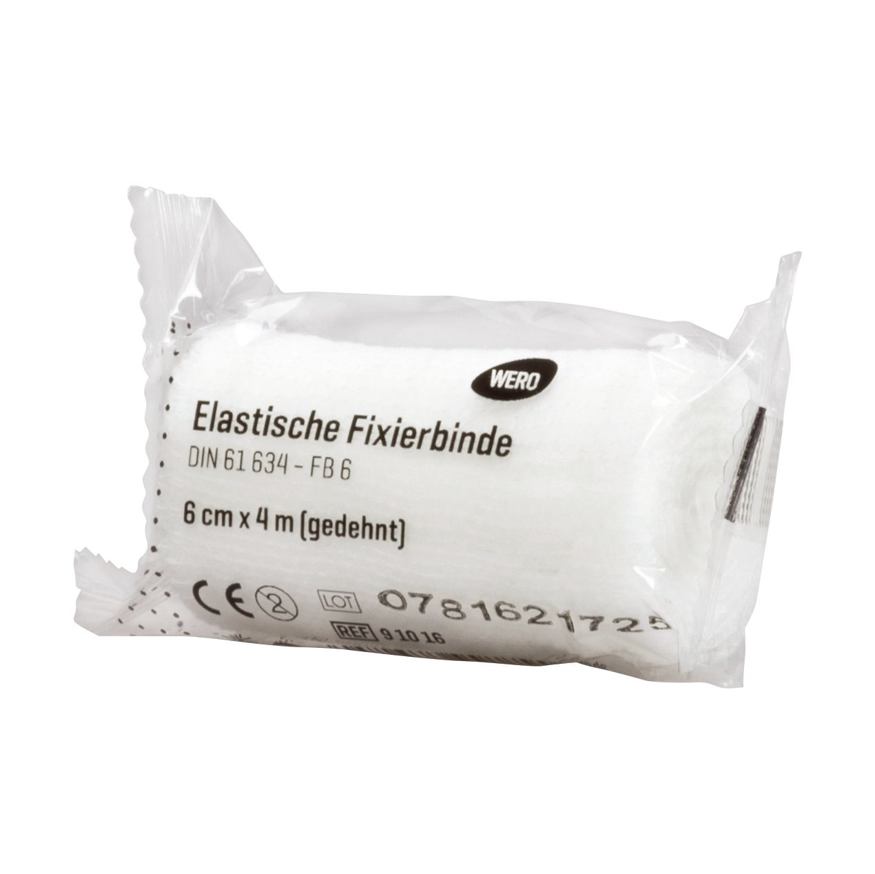 WERO Elastische Fixierbinde DIN 61 634 - FB6 6cm x 4m