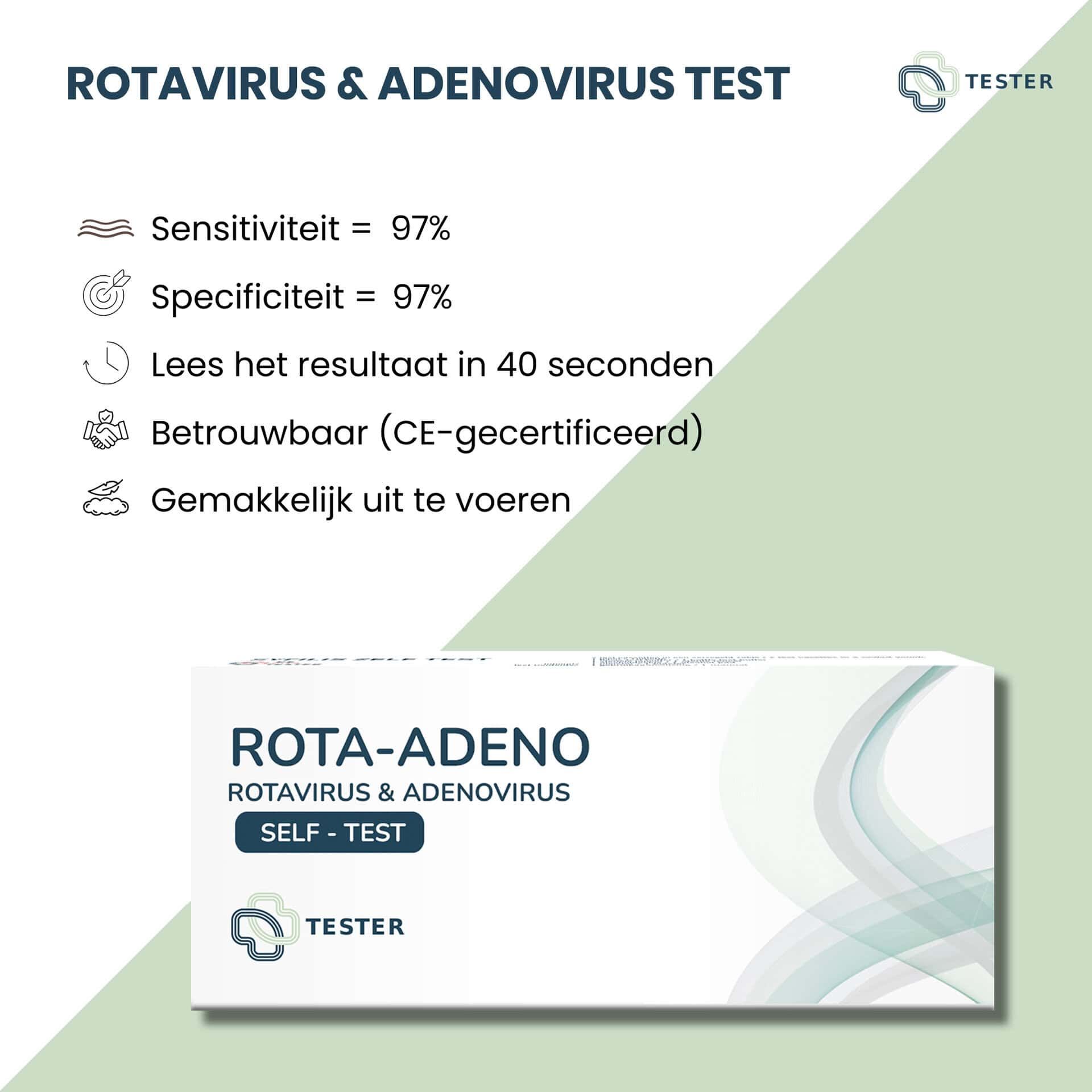 Rotavirus & Adenovirus Test - Magen-Darm-Nachweis - für Zuhause - CE-zertifiziert