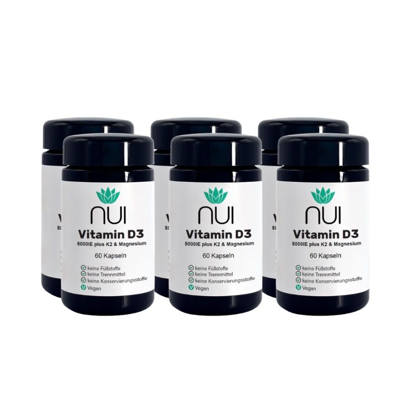 NUI Vitamin D3&K2 5.000IE mit Magnesium