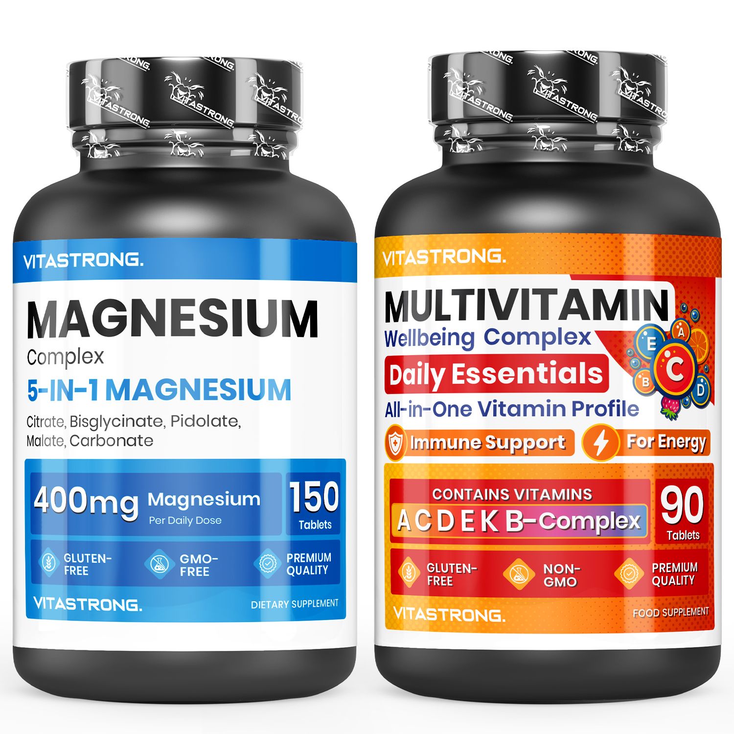 Vitastrong Multivitamin & Magnesium 5-in-1 – Energie und optimale Aufnahme