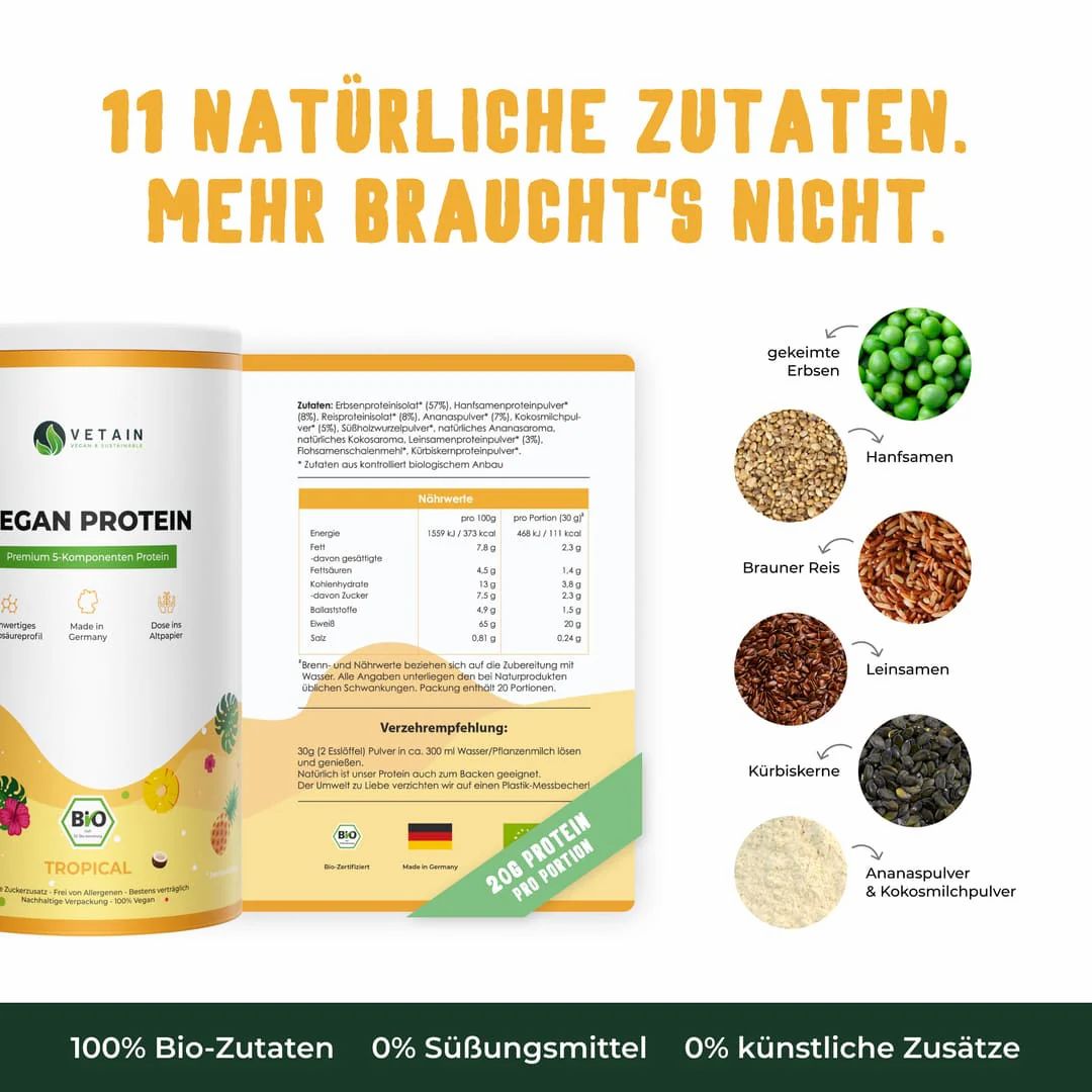 Vetain Vegan Protein Tropical