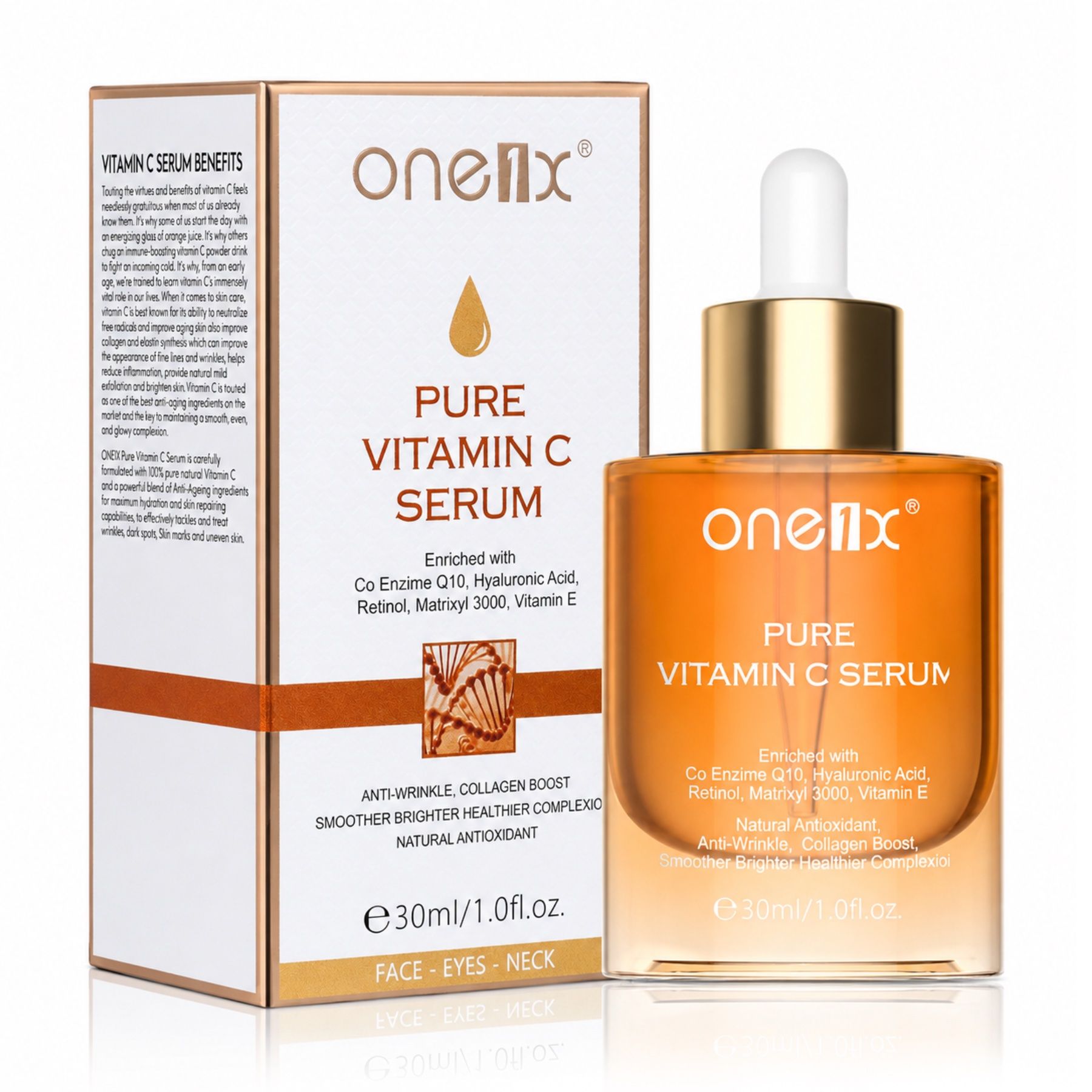 P-beauty Gesichtsserum mit Peptide Hyaluronsäure Retinol Vitamin C E