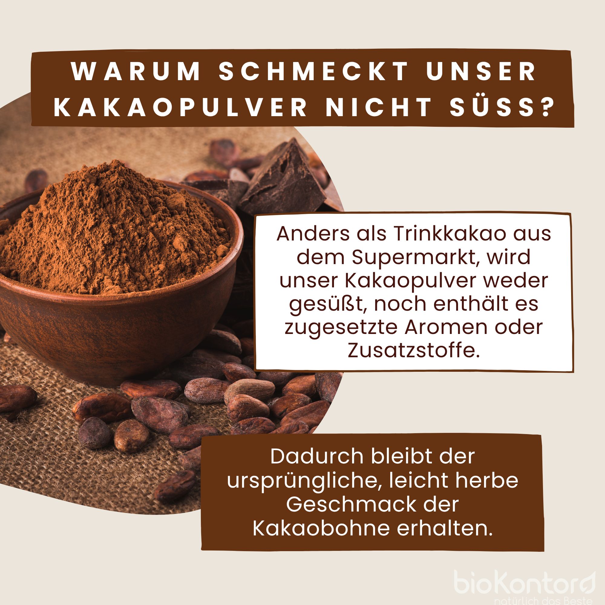 bioKontor Kakaopulver teilentölt - nicht alkalisiert